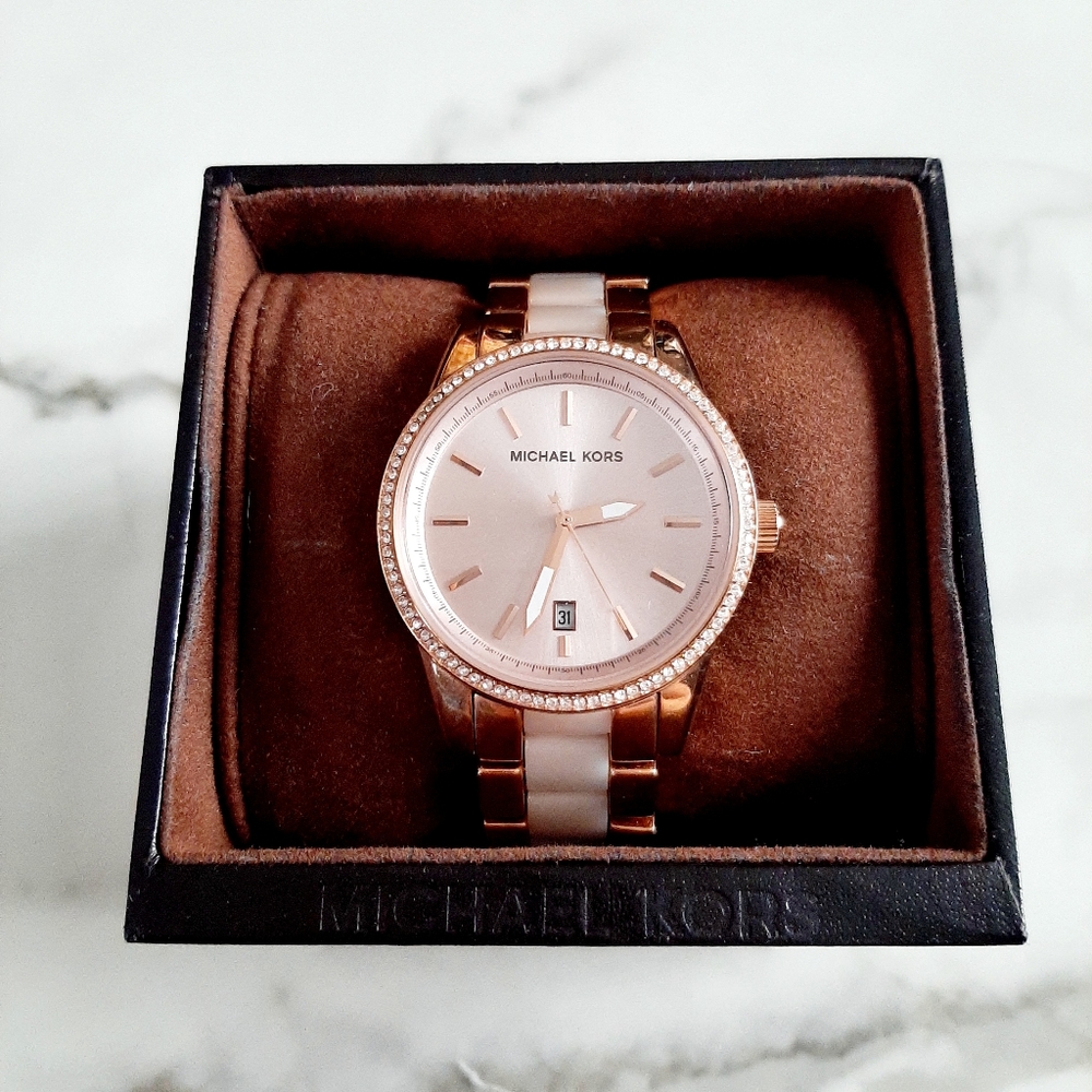 Rose gold Michael Kors watch